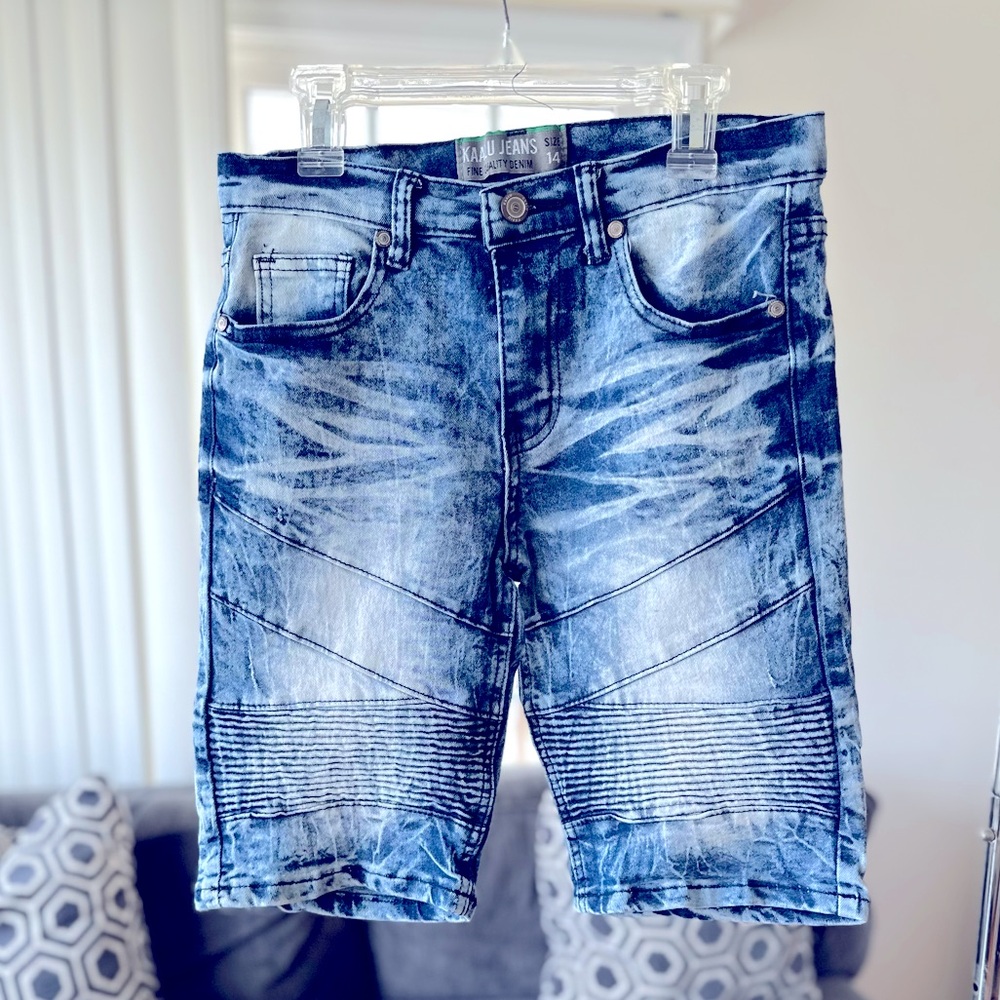 Kaalu Jeans Boys Stone Washed Denim Jean Short    Size14